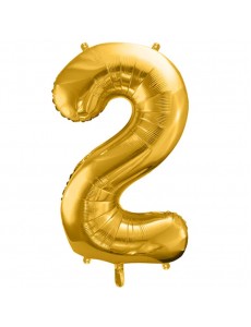 Balão Número 2 Dourado